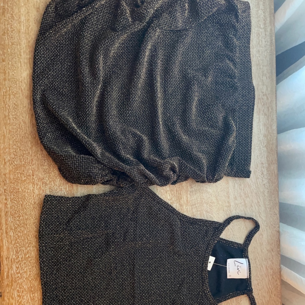 Black and gold two piece